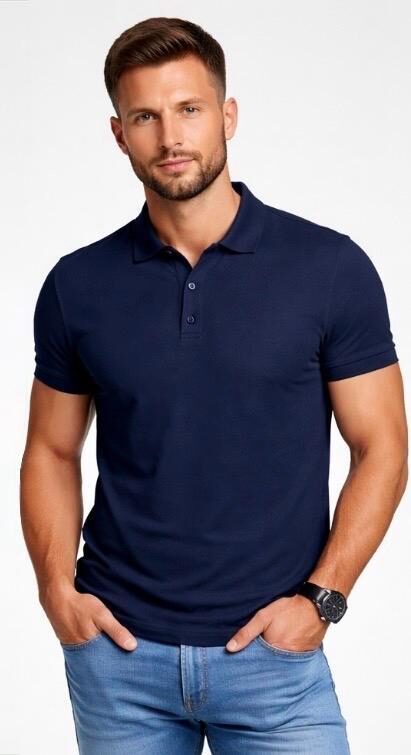 Ombre Polo Shirt – Tumši zils